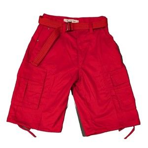 Deadstock Y2K REGAL WEAR Red Belted Cargo Shorts Sz 32 NWT Wide Leg $59.50 MSRP